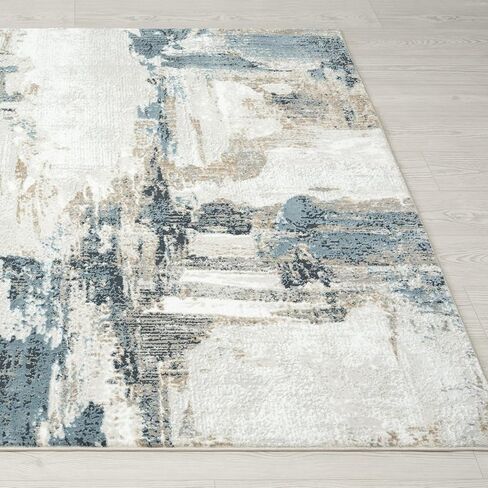 سجادة LUXE WEAVERS Camellia Collection 1660 رمادية مقاس 6x9 سجادة منطقة مجردة متعثرة in Kuwait