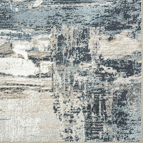 سجادة LUXE WEAVERS Camellia Collection 1660 رمادية مقاس 6x9 سجادة منطقة مجردة متعثرة in Kuwait