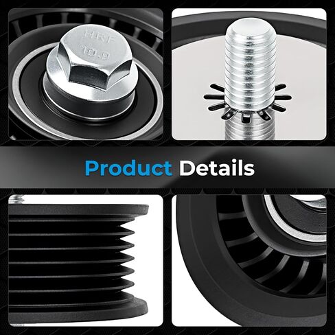12720530 Drive Belt Idler Pulley Compatible with Che vy Silve rado 1500, Sub Urban, Ta Hoe, Cru ze, GMC Sier ra, Yu kon, Cadil lac ES Calade Replaces 12700122, 15-40607 and 419-091 in Saudi Arabia