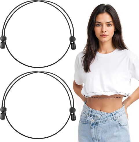 2 PCS قميص Tuck Band Women ، شريط محاصيل قابل للتعديل لقيام القمصان البطن المتسربات المرنة لتغيير نمط قميصك الأعلى حزام للنساء in Saudi Arabia