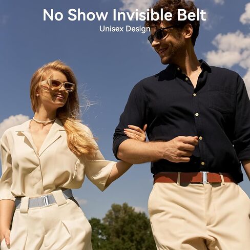 No Show Elastic Belts for Women with Invisible Flat Buckle Stretch Web Strap Belt for Jeans Pants Dresses in Saudi Arabia