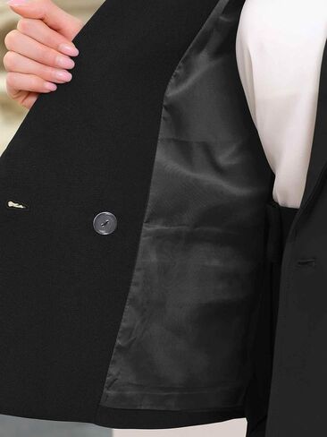 Allegra K Blazers لأعمال المرأة غير الرسمية مزدوجة الصدر ، بدلة مكتب العمل الطويل الأكمام in Saudi Arabia