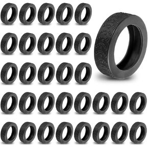 32 Pcs Luggage Wheel Covers, Silicone Luggage Wheel Protector Cover for 2-2.4" Spinner Wheels, Wear-Resistant, Anti-Noise, Essential Travel Accessories (Black) in Kuwait