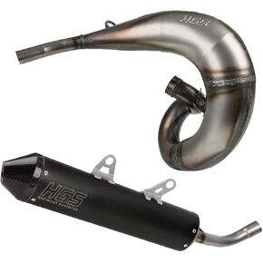 Slip-On Muffler with Carbon end cap for Dirt Bike, Fits with Yamaha YZ 250 (2022-2025), Durable Performance Upgrade for Motocross & Off-Road Racing (Black) in Kuwait