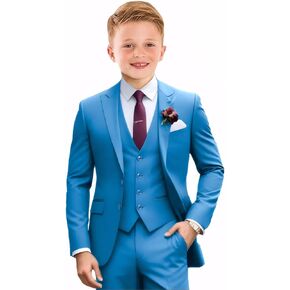 Boys Suit Formal Outfit Kids Suits for Boy 3 Piece Lapel Blazer Pants Set Wedding Prom Outfit in Kuwait