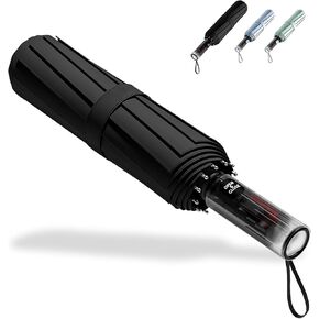 Automatic Windproof Travel Umbrella Compact - Auto Open/Close Folding Umbrella for Rain and Sun, Portable UV Protection UPF 50+ (Lab Tested), Sectional Folding Anti-rebound Design，Lightweight for Backpack, Car, Gift in Saudi Arabia