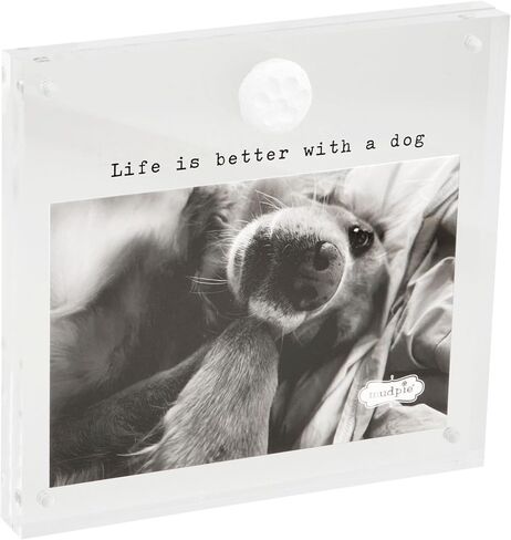 Mud Pie 4X6 Acrylic Dog Paw Frame; 6 1/2" X 7" in Saudi Arabia