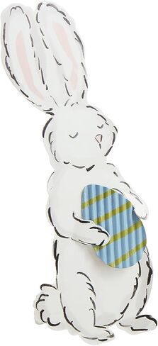 Mud Pie Tin Egg Bunny Sitter; Large 15" x 7" in Saudi Arabia