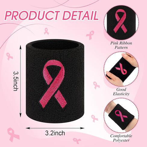Xtinmee 12 Sets/ 24 Sets Pink Ribbon Breast Cancer Awareness Football Socks and Wristbands for Women Youth Accessories in Saudi Arabia
