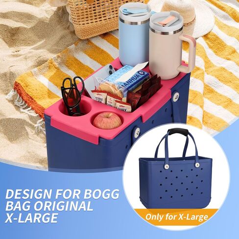 Topper Tray for Bogg Bag Accessories,Cup Holder Phone Holder Top Table Organizer for Original XL Bog Beach Tote Bag in Kuwait