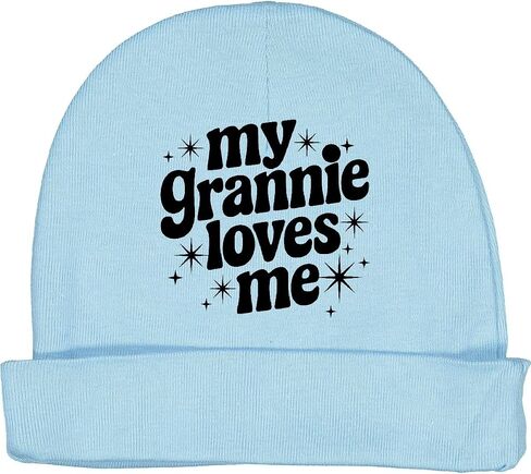 inktastic My Grannie Loves Me Granddaughter Baby Beanie Hat in Saudi Arabia