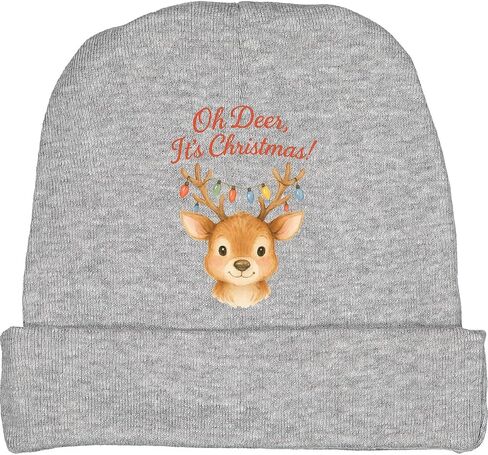 inktastic Oh Deer It's Christmas Cute Reindeer Baby Beanie Hat in Saudi Arabia