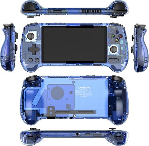 RG556 Retro Handheld Game Consoles No Card Android 13 System 5.48-inch AMOLED Screen Unisoc T820 Processor, Retro Gaming Console 5500mAh Battery Lasting 8 Hours (Blue T) in Kuwait