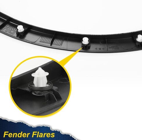 G-PLUS Fender Flares Compatible With 2020 2021 2022 2023 2024 Tesla Model Y MY, Wheel Fender Arch Molding Trim 149416400B,149418800B Black (Front Right Passenger Side) in Saudi Arabia