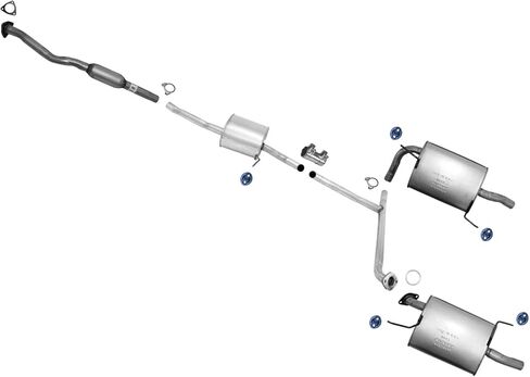 Exhaust System Resonator Dual Mufflers Replacement Parts For 2003-2005 Honda Accord 4Dr Sedan 3.0 in Saudi Arabia