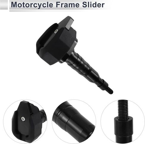10mm M10 Sytroclecle Slider Frame CNC CNC Aluminoum Splyy Wheel Plastic Wheel Protection Anti anti structor واقي من هوندا ل yamaha 85mm 195mm Bolt Red 1 set in Kuwait