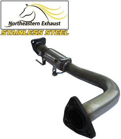 Northeastern Exhaust | Stainless Steel Front Pipe, Resonator & Muffler Exhaust System Kit Compatible for Honda Accord 1998-2002 2.3L | Free Gaskets, Hangers and Bolts & Nuts Included in Saudi Arabia