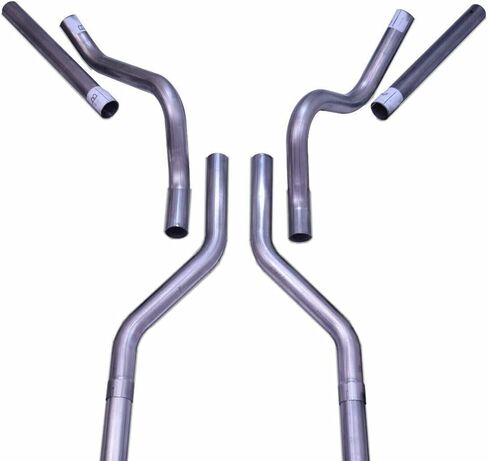 Truck Exhaust Kits 2.5" Dual Exhaust Kit with No Muffler Corner Exit Fits C10 Fits C15 63-72 Pickup SUV in Saudi Arabia