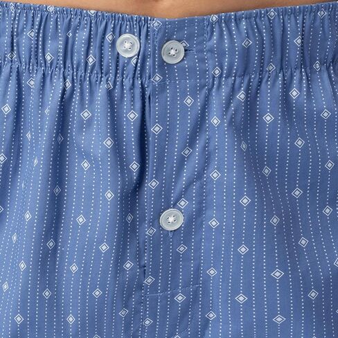 Fruit of the Loom Men's Broadcloth Short Sleeve Top and Long Pants Pajama Set in Kuwait