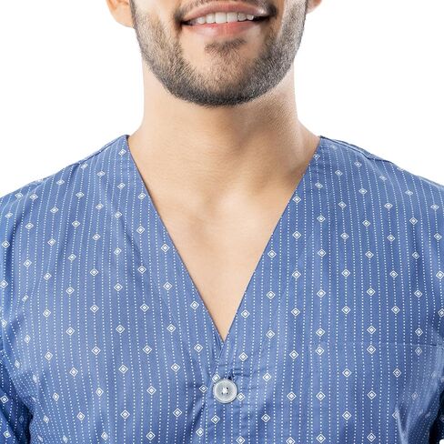 Fruit of the Loom Men's Broadcloth Short Sleeve Top and Long Pants Pajama Set in Kuwait