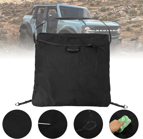 D-Lumina Soft Top Window Storage Bag Compatible with Ford Bronco 4-Door 2021 2022 2023 2024 2025 - Rearseat Storage Multi-Layer Protection Bags Prevent Soft Windows Scratching & Bending ﻿ in Saudi Arabia