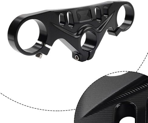 CNFANG4 دراجة نارية الشوكة الأمامية انخفاض المشبك Triple Tree Top Clamp 1PC لـ Ducati Panigale V4 V4S 2018-2022 2023 Aluminium Black in Kuwait
