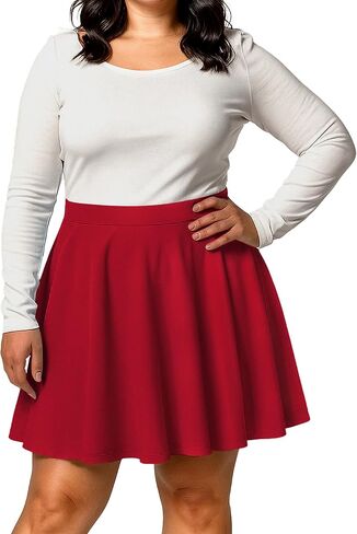 Mini Skirts for Women Basic Skater Pleated Flowy High Waisted Casual Short Skirt in Kuwait