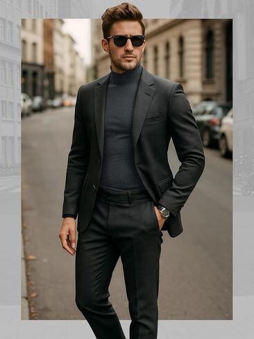 3 Pack Men Mock Turtleneck Long Sleeve Shirts Double Sided Fleece Lined Thermal Pullover Basic Undershirt Layer Top in Saudi Arabia