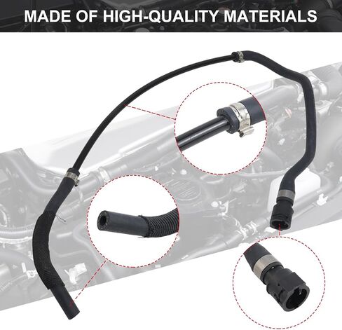 17127618510 Engine Expansion Tank to Upper Radiator Coolant Hose for BMW 128i 325i 328i xDrive 328xi 330i 330xi X1 E87 E88 E90 E91 E92 2006-2013, for 17127531590 17127565093 V201227 CHE0573 in Saudi Arabia