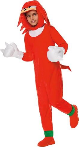 Spirit Halloween Sonic the Hedgehog Kids Knuckles Union Suit Costume | Officially Licensed | Gaming Costumes in Saudi Arabia