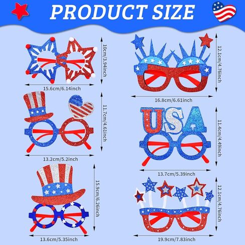 6 Pcs Glasses Party Decor, Glitter Party Sunglasses Frames Novelty Costume Eyeglasses Photo Props for Adults Kids, Fun Party in Kuwait