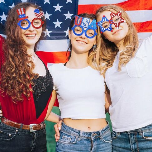 6 Pcs Glasses Party Decor, Glitter Party Sunglasses Frames Novelty Costume Eyeglasses Photo Props for Adults Kids, Fun Party in Kuwait