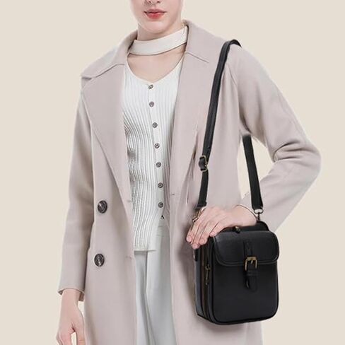 Messenger Bag for Women Vegan Leather Urvashi Crossbody Bag with Built in Wallet,Vintage Anti-Theft Purse with Card Slots2025 in Saudi Arabia