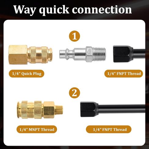 2 Pack Dual Head Air Chuck Sets, 14" Air Chucks for Tires, Heavy Duty Tire Air Chuck, 2-Way Connection 1/4" FNPT Straight Lock On Tire Inflate Chucks for Air Compressor Trucks RV Dually Tires(Black) in Kuwait