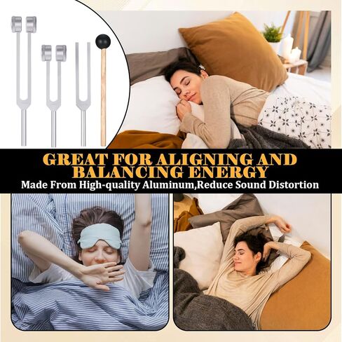 3 Pcs Tuning Forks for Sound Therapy Set(128hz,256hz,512hz),Weighted & Unweighted Tuning Forks Set,for Chakra Wellness,Essential Yoga,Sound Therapy Yoga and Meditation,Relaxation Gifts for Women in Saudi Arabia