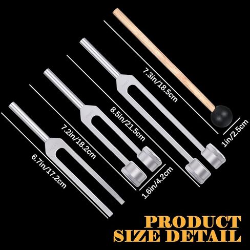 3 Pcs Tuning Forks for Sound Therapy Set(128hz,256hz,512hz),Weighted & Unweighted Tuning Forks Set,for Chakra Wellness,Essential Yoga,Sound Therapy Yoga and Meditation,Relaxation Gifts for Women in Saudi Arabia