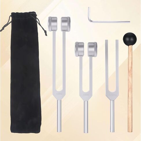 3 Pcs Tuning Forks for Sound Therapy Set(128hz,256hz,512hz),Weighted & Unweighted Tuning Forks Set,for Chakra Wellness,Essential Yoga,Sound Therapy Yoga and Meditation,Relaxation Gifts for Women in Saudi Arabia