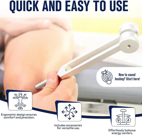 5pc Tuning Fork Set for Healing & Vibration Therapy – 128Hz, 256Hz, 512Hz, 1024Hz & 2048Hz Frequencies for Essential Yoga and Meditation Accessories & Sound Therapy in Saudi Arabia