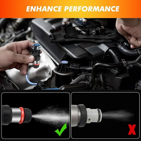 8pcs حقن الوقود تتناسب مع سيلفرادو 1500 2500 3500 ، ل GMC Sierra Yukon ، ل Cadillac Escalade ، لبويك رينير ، 5.3L 6.0L 4.8L V8 ، 2001-2007 ، يحل محل 25317628 ، 17113698 ، 17113553 ، FJ315 ، FJ315 ، in Saudi Arabia