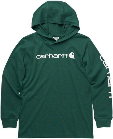 Carhartt Kid's CA6480 Long-Sleeve Graphic Sweatshirt - Boys - Medium (10-12) - Molten Lava in Saudi Arabia
