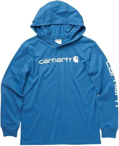 Carhartt Kid's CA6480 Long-Sleeve Graphic Sweatshirt - Boys - Medium (10-12) - Molten Lava in Saudi Arabia