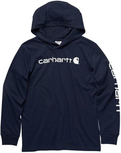 Carhartt Kid's CA6480 Long-Sleeve Graphic Sweatshirt - Boys - Medium (10-12) - Molten Lava in Saudi Arabia