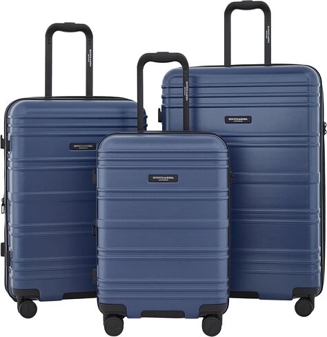 Scotch & Soda Rotterdam Expandable Hardside Luggage, Ocean Blue, 3 Piece Set in Saudi Arabia