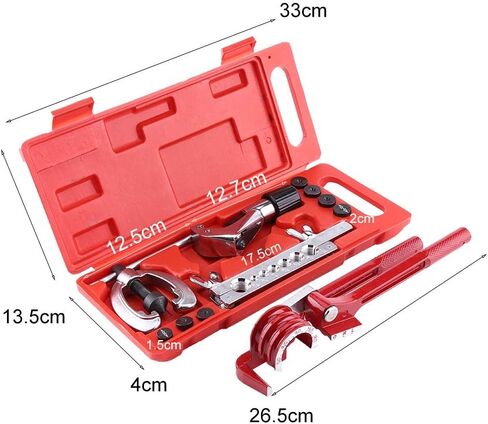 Zerone Brake Line Tool, 11Pcs Pipe Flaring Kit Brake Fuel Tube Repair Kit with Cutter Bending Tool Set Double Tool for Brake Lines in Saudi Arabia