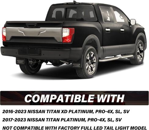 Bryght Tail Light Assembly تناسب 2016-2023 Nissan Titan/Titan XD مصباح Brake Brake Brake Side (مع المصابيح) in Saudi Arabia
