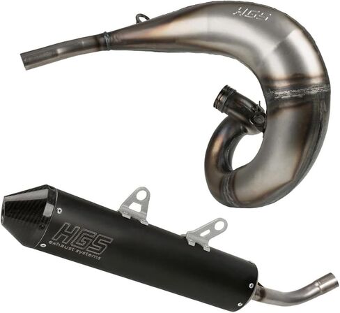 كاتم الصوت المتقلب مع غطاء نهاية الكربون للدراجة الترابية ، يناسب Yamaha YZ 250 (2022-2025) ، ترقية الأداء المتينة لسباق موتوكروس وبعد الطرق الوعرة (أسود) in Kuwait
