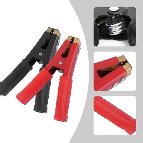 2PCS Car Battery Charger Clamps Replacement,1000A Heavy Duty Jumper Cable Clamps with Non-Slip Handle & O-Ring,Universal Jumper Cable Ends Alligator Clamp for Most Vehicles in Saudi Arabia