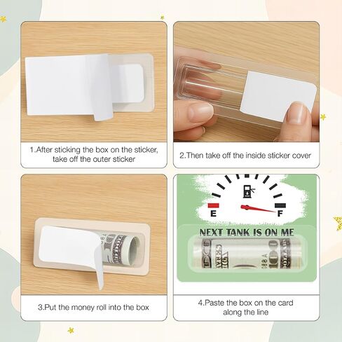 WINGTECA 6Pcs Funny Money Holder for Cash Gift Money Gift Ideas for Teen Boys Girls Christmas Easter Birthday Gifts Cash Cards Holder with Plastic Cover and Adhesive for Party Decorations in Saudi Arabia