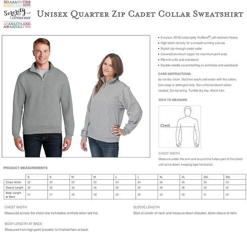 Sigma Kappa Sorority Quarter Zip Sweetshirt - Sig Kap Letter Letter Cadet Cade Pullover Sweatshirt - Sigma Kappa Apparel in Saudi Arabia
