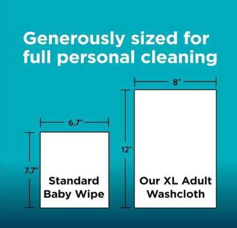 Assurance Premium Washcloths - Wipes for Adults, XL 96 Ct (2pack), White in Saudi Arabia